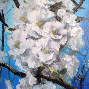 Painting titled "Лазурна весна" by Yavorivskiy Alexander, Original Artwork, Oil