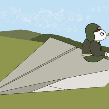 Rysunek zatytułowany „Emergency Landing” autorstwa Kai-Yu Sun, Oryginalna praca