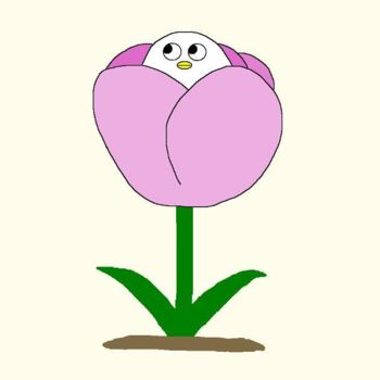 Drawing titled "Flower Duck" by Kai-Yu Sun, Original Artwork, Other