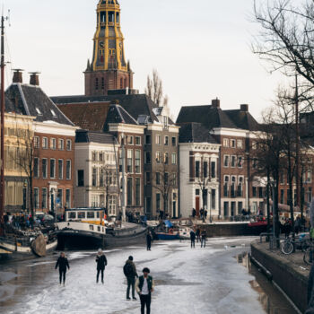 Fotografia intitolato "Groningen On Ice" da Yc Captures, Opera d'arte originale, Fotografia digitale