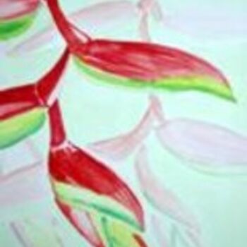 Painting titled "Heliconia" by Ycrina, Original Artwork