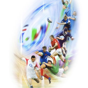 Arts numériques intitulée "Sport-rugby-YR67 50…" par Ydan Sarciat, Œuvre d'art originale, Peinture numérique