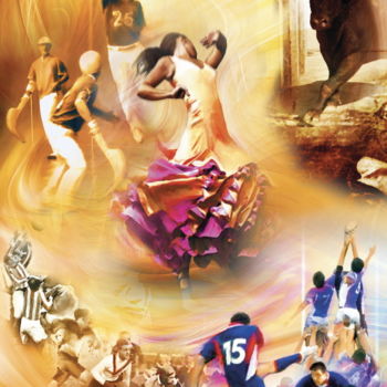 Digital Arts titled "Sports Traditions-Y…" by Ydan Sarciat, Original Artwork, Digital Painting