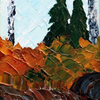 Peinture intitulée "Forêt y voir" par Yves Downing, Œuvre d'art originale, Acrylique