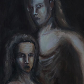 Painting titled "Hades and Persephone" by Yehor Bulbak, Original Artwork, Oil