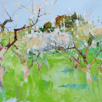 绘画 标题为“Apple Orchard. Land…” 由Yehor Dulin, 原创艺术品, 油
