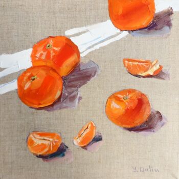 Malerei mit dem Titel "Tangerines" von Yehor Dulin, Original-Kunstwerk, Öl