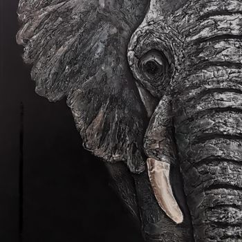 「Elephant」というタイトルの絵画 Елена Ивченкоによって, オリジナルのアートワーク, アクリル