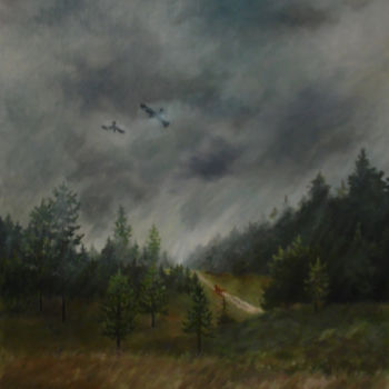 Painting titled "Before the storm" by Yelena Vyazemskaya, Original Artwork, Oil