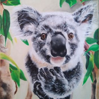 Peinture intitulée "koala" par Patricia Rospert, Œuvre d'art originale, Huile