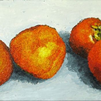 Painting titled "persimmons" by Garik Yengibaryan, Original Artwork, Oil