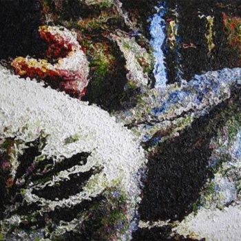 Painting titled "fragment #10" by Garik Yengibaryan, Original Artwork, Oil