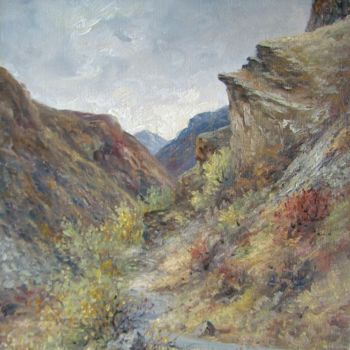 Painting titled "The path" by Hero, Original Artwork, Oil