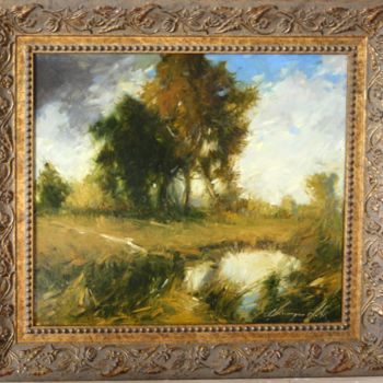 Painting titled "NEAR TO THE LAKE OR…" by Yeremy Vy, Original Artwork, Oil