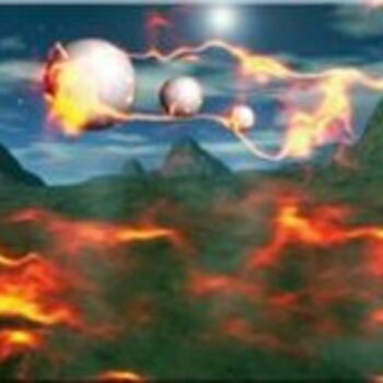 Digital Arts titled "Great Balls of Fire" by Yngve Eriksen, Original Artwork
