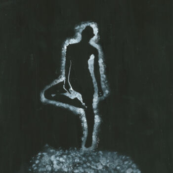 Pintura intitulada "dancing in the spot…" por Yeshaya Dank, Obras de arte originais, Aquarela