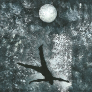 Картина под названием "Breakdancing in the…" - Yeshaya Dank, Подлинное произведение искусства, Акварель
