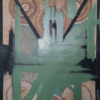 Pintura intitulada "The Green way" por Yessica Aileen Sousa, Obras de arte originais, Tinta de esmalte