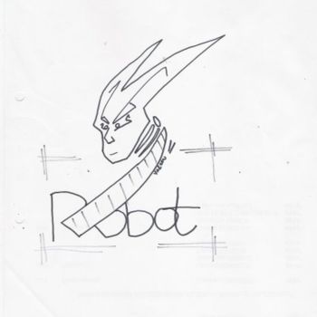Drawing titled "le_robot_de_ya2zen.…" by Yesus, Original Artwork