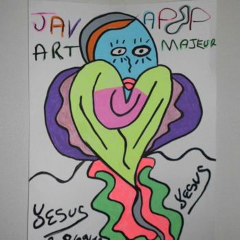Disegno intitolato "java pop yesus 2012" da Yesus, Opera d'arte originale