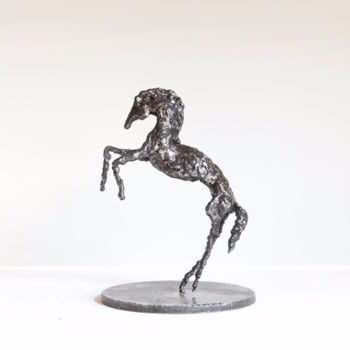 Sculpture titled "N_horse" by Yeaji Park, Original Artwork, Metals