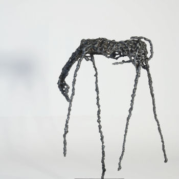 Sculpture titled "noodles horse" by Yeaji Park, Original Artwork, Metals