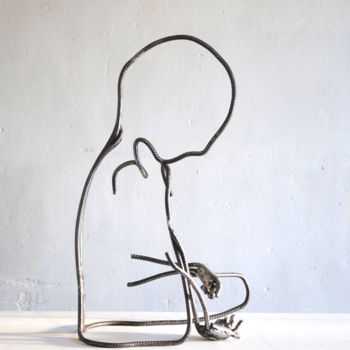 Sculpture intitulée "Le temps des billes" par Yez, Œuvre d'art originale, Métaux