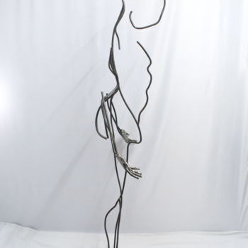 Sculpture titled "L'éveil, ou la prés…" by Yez, Original Artwork, Metals