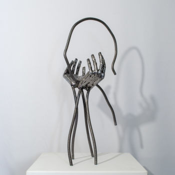 Sculpture titled ""Parlez moi...de vo…" by Yez, Original Artwork, Metals