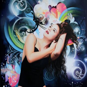 Картина под названием "DREAMER - 3" - Yiğit Dündar, Подлинное произведение искусства, Масло