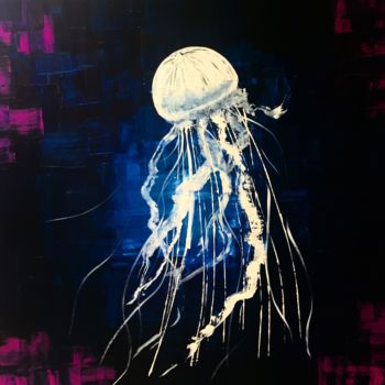 Painting titled "Jellyfish dream" by Yiğit Özcan, Original Artwork, Acrylic
