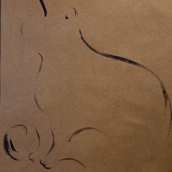 Desenho intitulada "Cat6" por Yi Ling, Obras de arte originais, Tinta