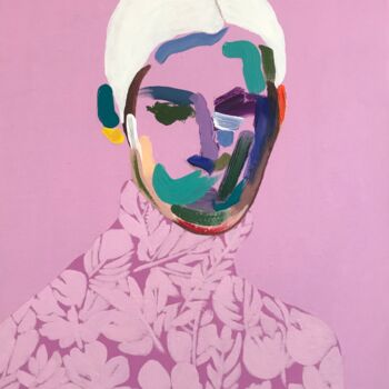 Картина под названием "Female portrait" - Iryna Yilmaz, Подлинное произведение искусства, Акрил
