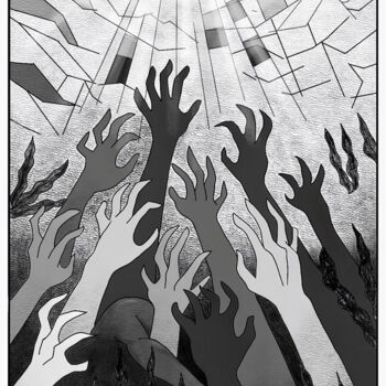 Malarstwo zatytułowany „STRUGGLE AND REPRES…” autorstwa Yinel Chong Pit, Oryginalna praca, Malarstwo cyfrowe