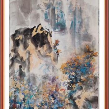 Peinture intitulée "闲人空山幽" par Yingcai Shi, Œuvre d'art originale, Encre