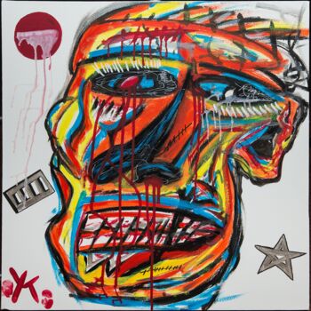 Peinture intitulée "Angry man" par Ykstreetart, Œuvre d'art originale, Acrylique