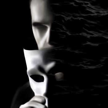 Digital Arts titled "Behind The Mask" by Ylenia Pizzetti, Original Artwork, Photo Montage