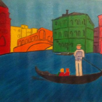 Painting titled "venise-le-rialto-hu…" by Yves-Marie Adeline, Original Artwork, Oil