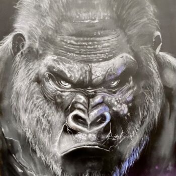 Schilderij getiteld "Gorille" door Ynoxe, Origineel Kunstwerk, Graffiti