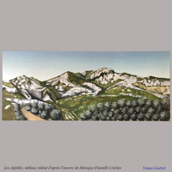 Malarstwo zatytułowany „Les Alpilles d'aprè…” autorstwa Yoann Guérot, Oryginalna praca, Akryl