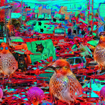 Digital Arts titled "Fongoïdie aviaire" by Yog-Sothoth, Original Artwork, Photo Montage