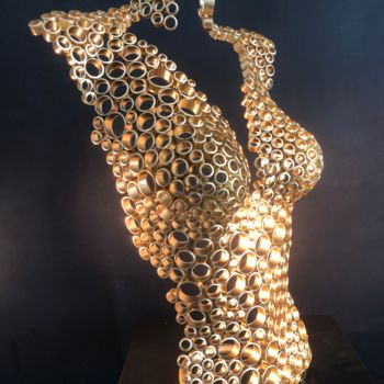 Sculpture intitulée ""Louison" Buste fem…" par Yohan Plu, Œuvre d'art originale, Métaux