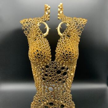 Sculpture titled ""Eva" Buste femme c…" by Yohan Plu, Original Artwork, Metals
