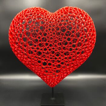 Sculpture titled ""Mio amore" coeur c…" by Yohan Plu, Original Artwork, Metals