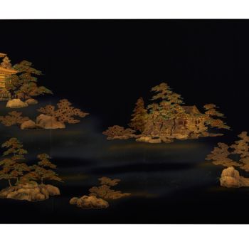 Sculpture titled "Kinkakuji Temple (L…" by Mitsuyasu Yokota, Original Artwork, Glass