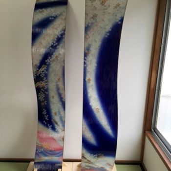 Скульптура под названием "Milky Way in Spring" - Mitsuyasu Yokota, Подлинное произведение искусства, Стекло