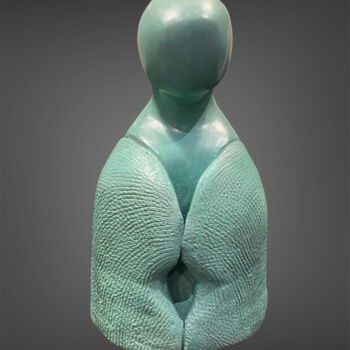 Sculpture titled "Petit bonhomme" by Yolaine Rilhac, Original Artwork, Bronze