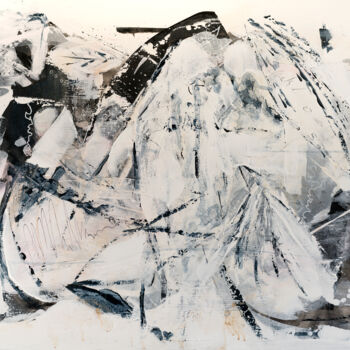 Painting titled "Blanco y Negro" by Yolanda Luna, Original Artwork, Acrylic Mounted on Wood Stretcher frame