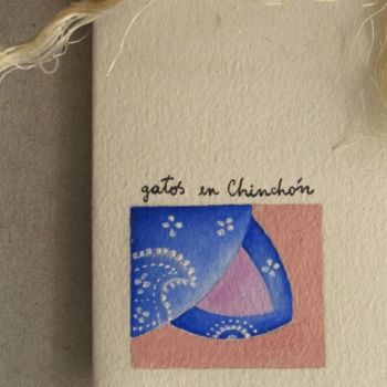 Картина под названием "Gatos en Chinchón" - Yolanda Castro Contreras, Подлинное произведение искусства