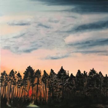 Malerei mit dem Titel "Forêt d'Azur" von Yolande Strauss Ruinet (Yola), Original-Kunstwerk, Öl